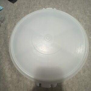 Vintage Tupperware White Party Susan Divided Vegetable Relish Tray‎ w Lid